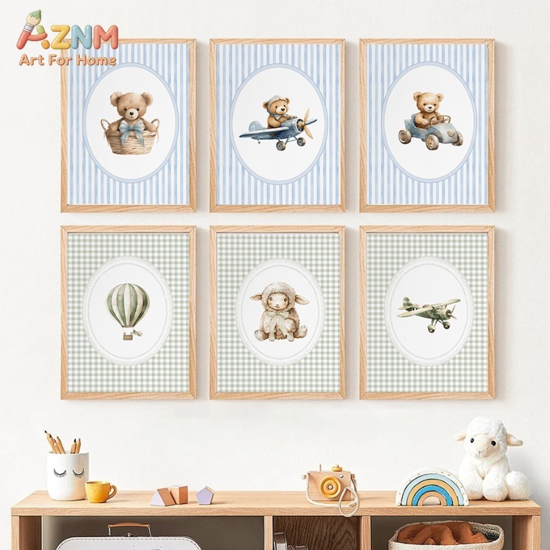 Baby Nursery Furniture Sets - Lukisan Dinding Kamar Bayi Beruang Teddy
