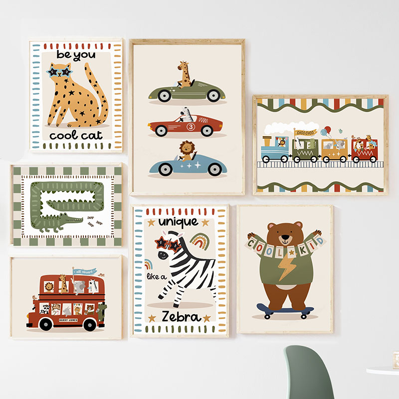 Baby Nursery Paintings - Lukisan Kanvas Seni Dinding Kamar Anak