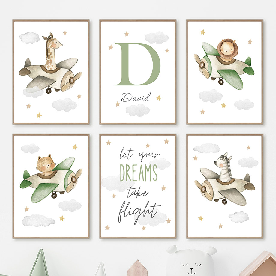 Baby Zebra Nursery - Lukisan Kanvas Seni Dinding Kamar Bayi