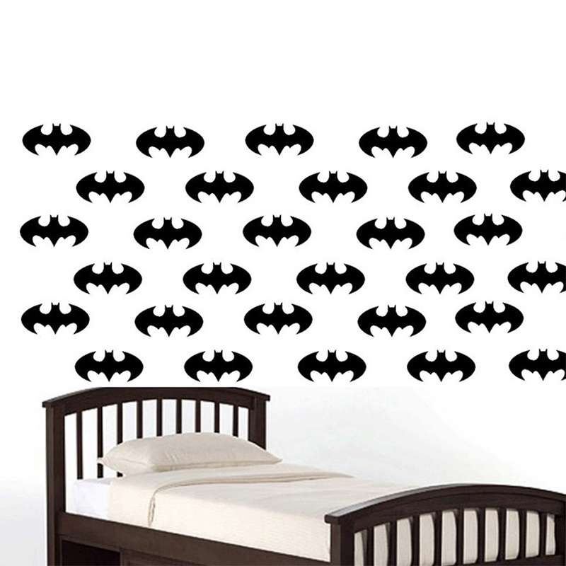 Baby Nursery Furniture Sets - 50 buah/set stiker dinding Logo kelelawar