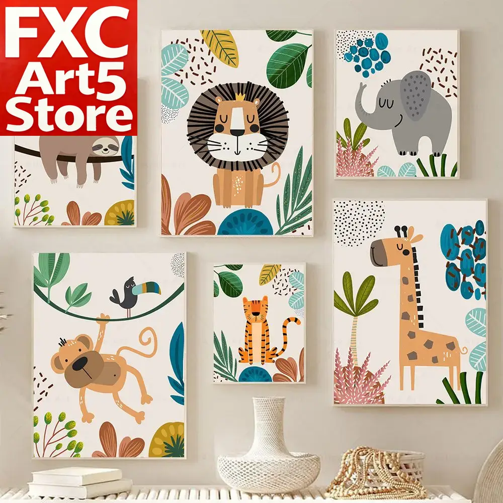Baby Zebra Nursery - Boho Monyet Singa Jerapah Burung Zebra