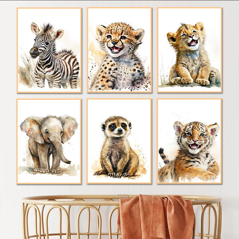 Baby Zebra Nursery - Hewan Cat Air Bayi Cheetah Jerapah