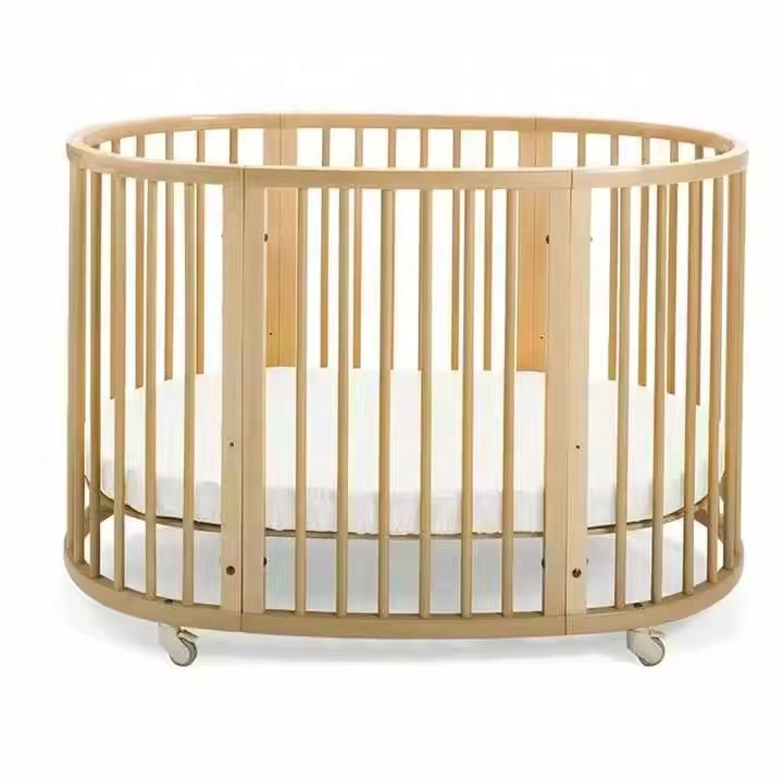 Baby Nursery Furniture Sets - Tempat Tidur Bayi Kayu Bentuk Oval