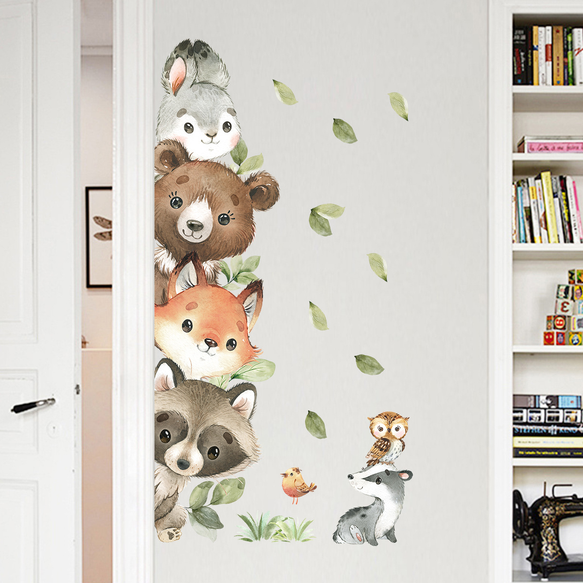 Baby Nursery Forest Theme - Stiker Dinding Anak-anak Bertema Hewan Hutan