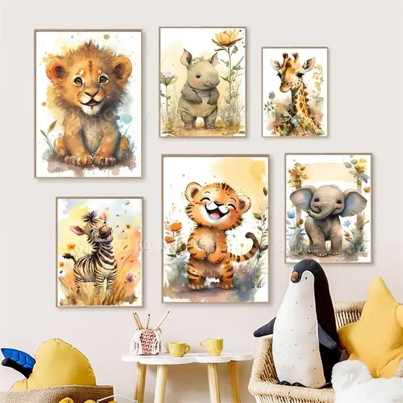 Baby Nursery Paintings - Lukisan Kanvas Seni Dinding Kamar Anak-anak