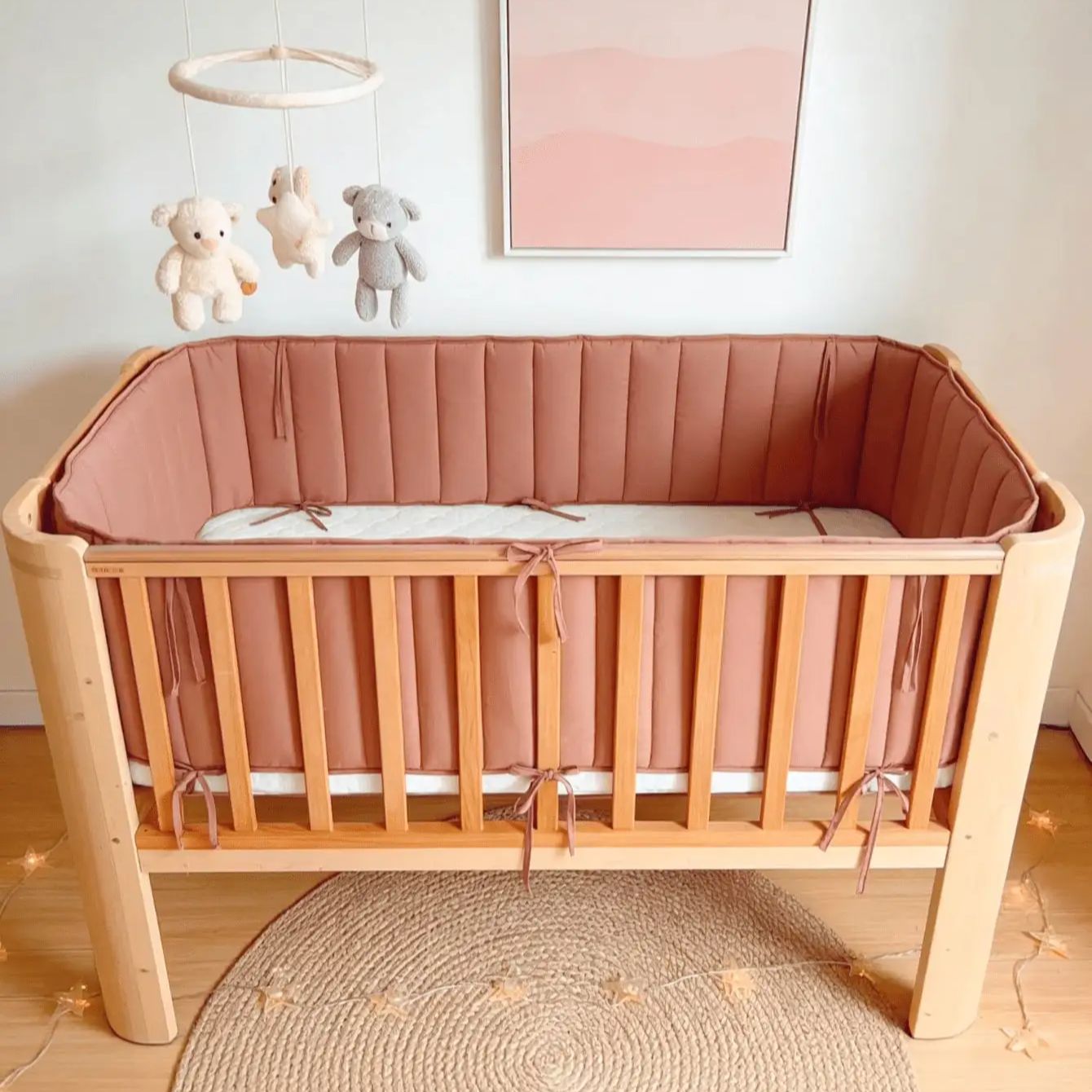 Baby Nursery Glider - Pelindung Tempat Tidur Bayi, Bumper Tempat