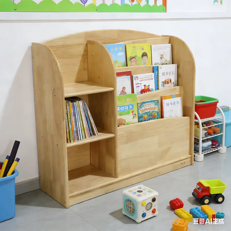 Baby Nursery Shelf - Lemari Penyimpanan Anak dari Kayu Solid,
