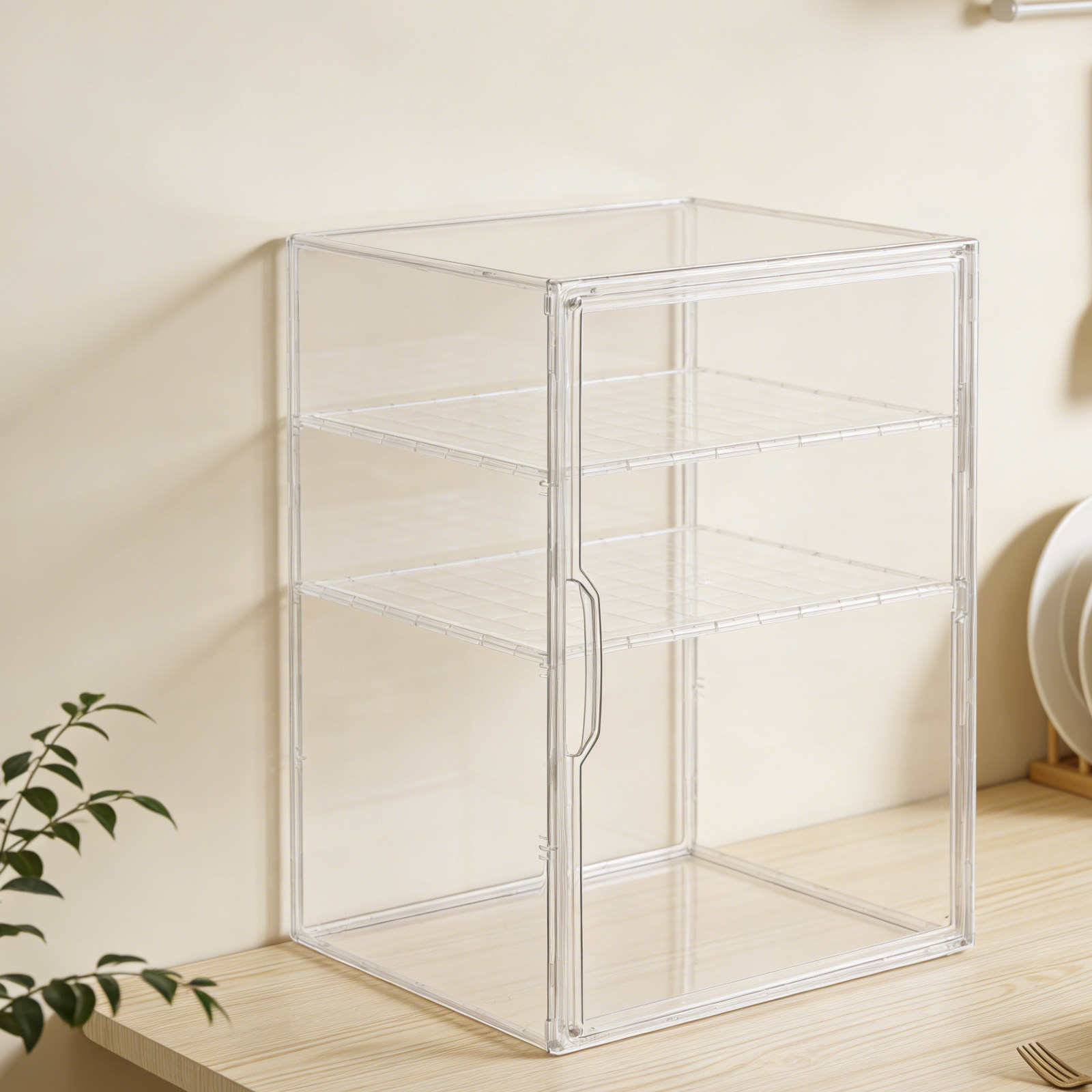Baby Nursery Shelf - Rak Botol Bayi 3-Tingkat Transparan dengan