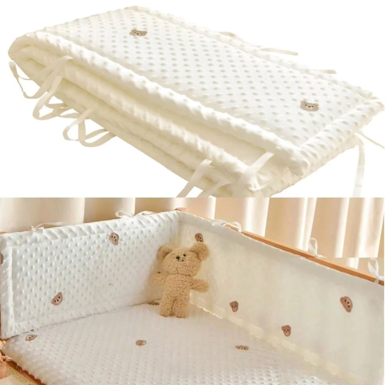 Baby Nursery Glider - Pagar Ranjang Bayi Warna Solid Pelindung