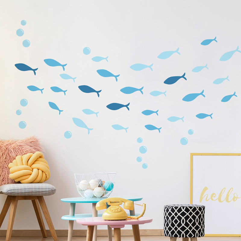 Baby Nursery Furniture Sets - 42 Buah/Set Stiker Dinding Vinil Ikan