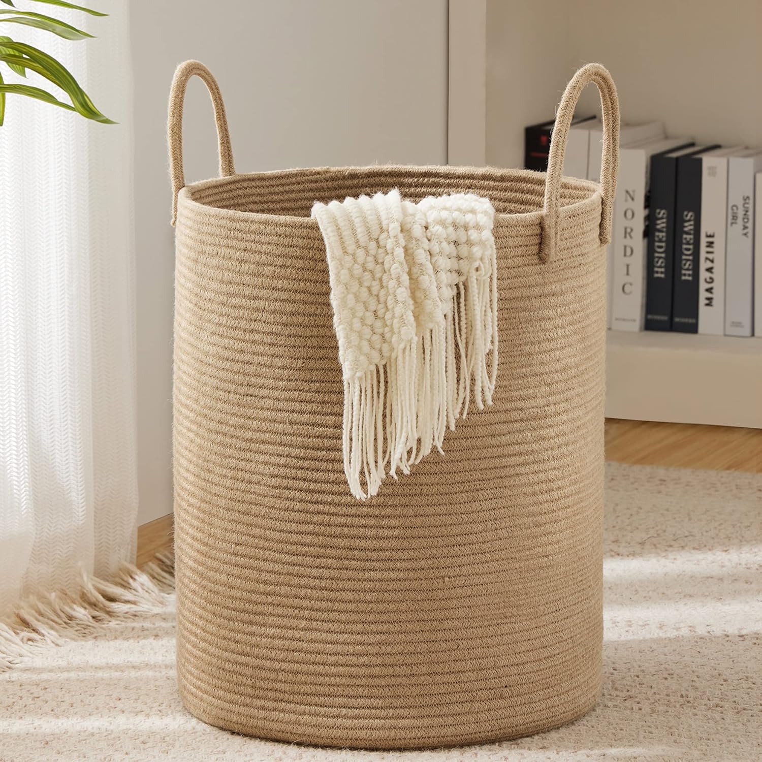 Baby Nursery Basket - Keranjang Penyimpanan Besar Tinggi Anyaman Dekoratif