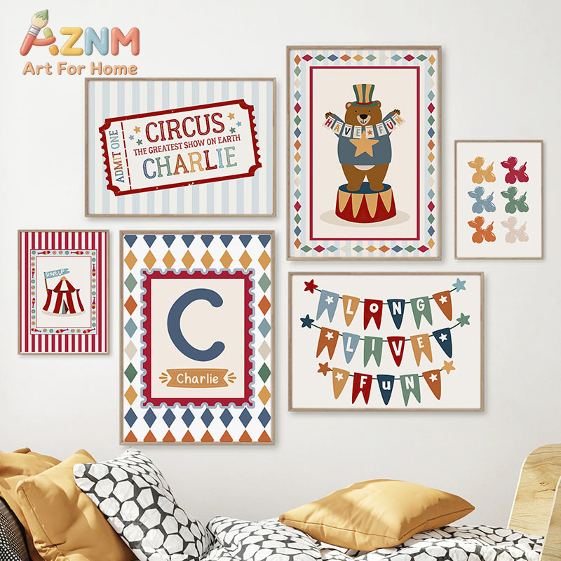 Baby Nursery Paintings - Lukisan Kanvas Seni Dinding Kamar Anak