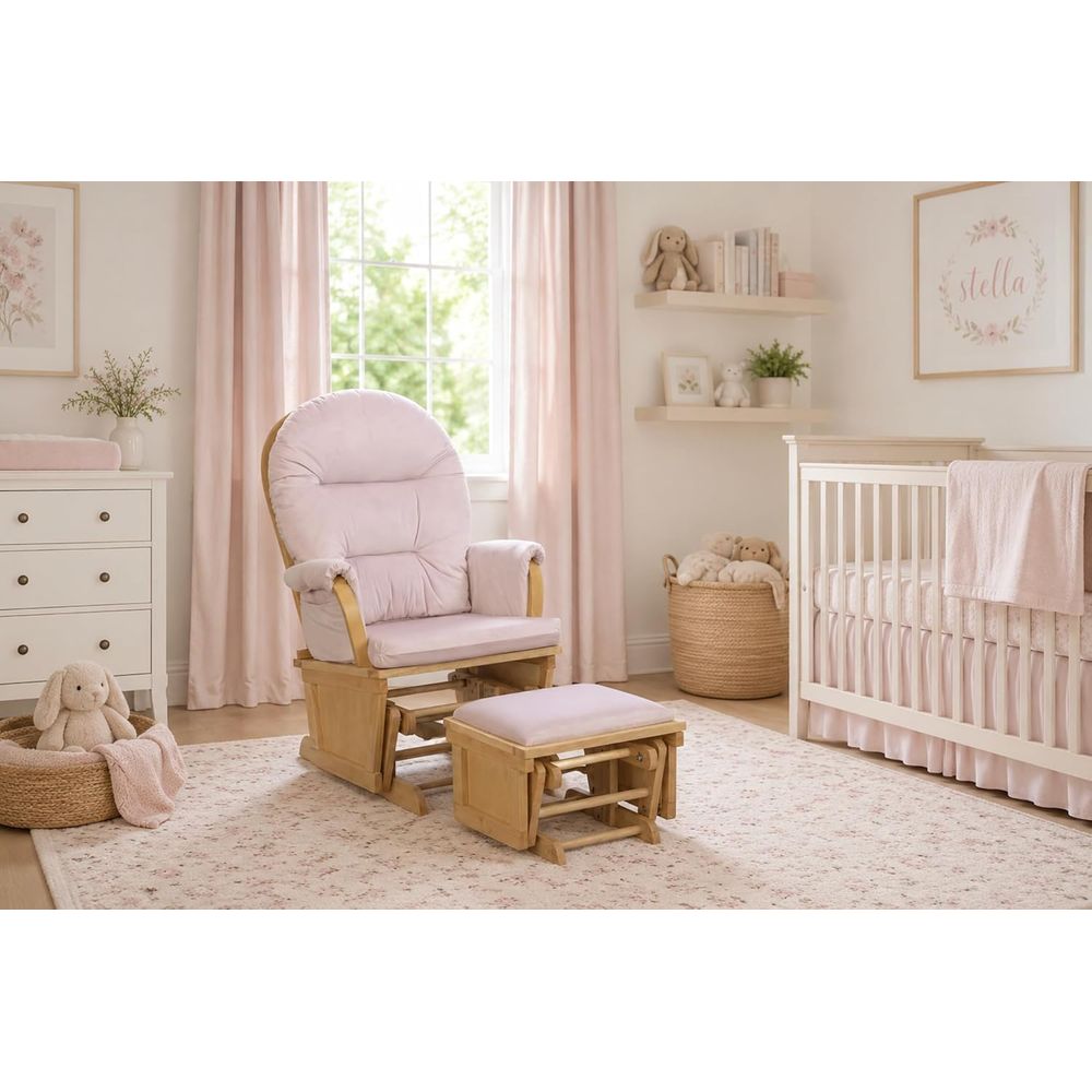 Baby Nursery Glider - Kursi Goyang Madison Nursery dengan Ottoman,