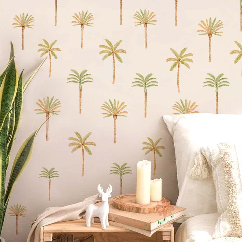 Boho pohon kelapa stiker dindi - Baby Nursery Tree ulasan dan harga