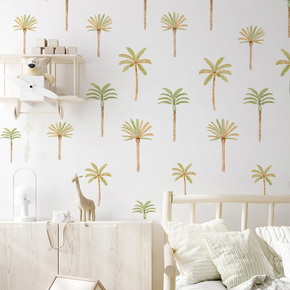 Boho pohon kelapa stiker dindi - Baby Nursery Tree ulasan dan harga