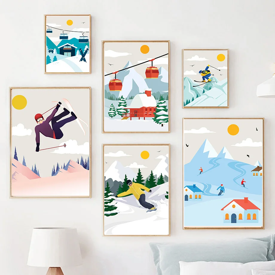Seni Dinding Kanvas Gunung Ber - Baby Nursery Themes Boy ulasan dan harga