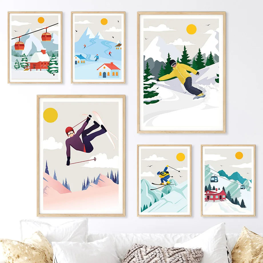 Seni Dinding Kanvas Gunung Ber - Baby Nursery Themes Boy ulasan dan harga