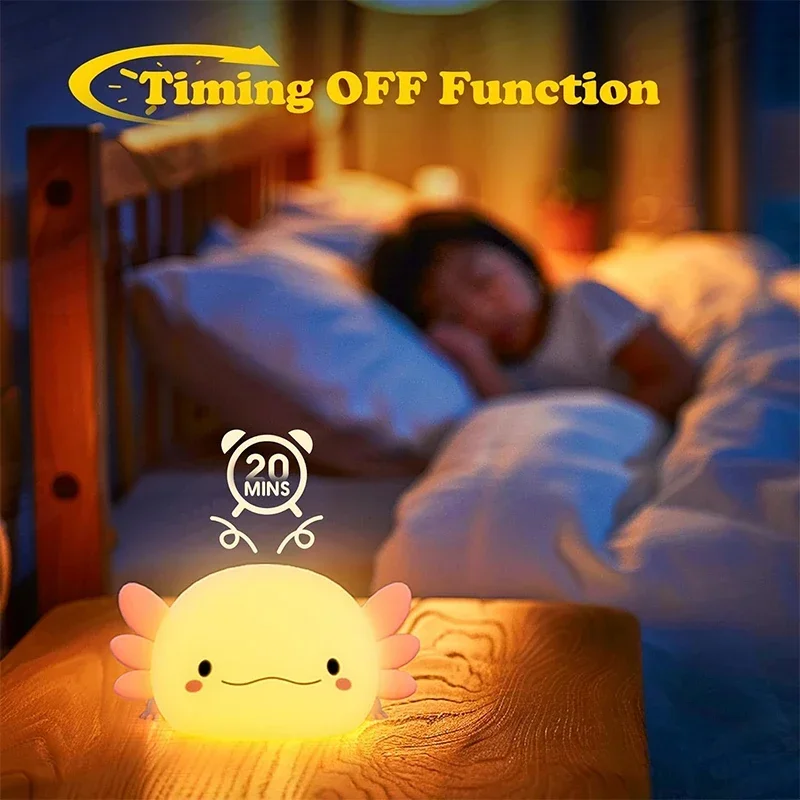 Lampu Tidur Silikon Axolotl Lu - Baby Nursery Egg Light ulasan dan harga