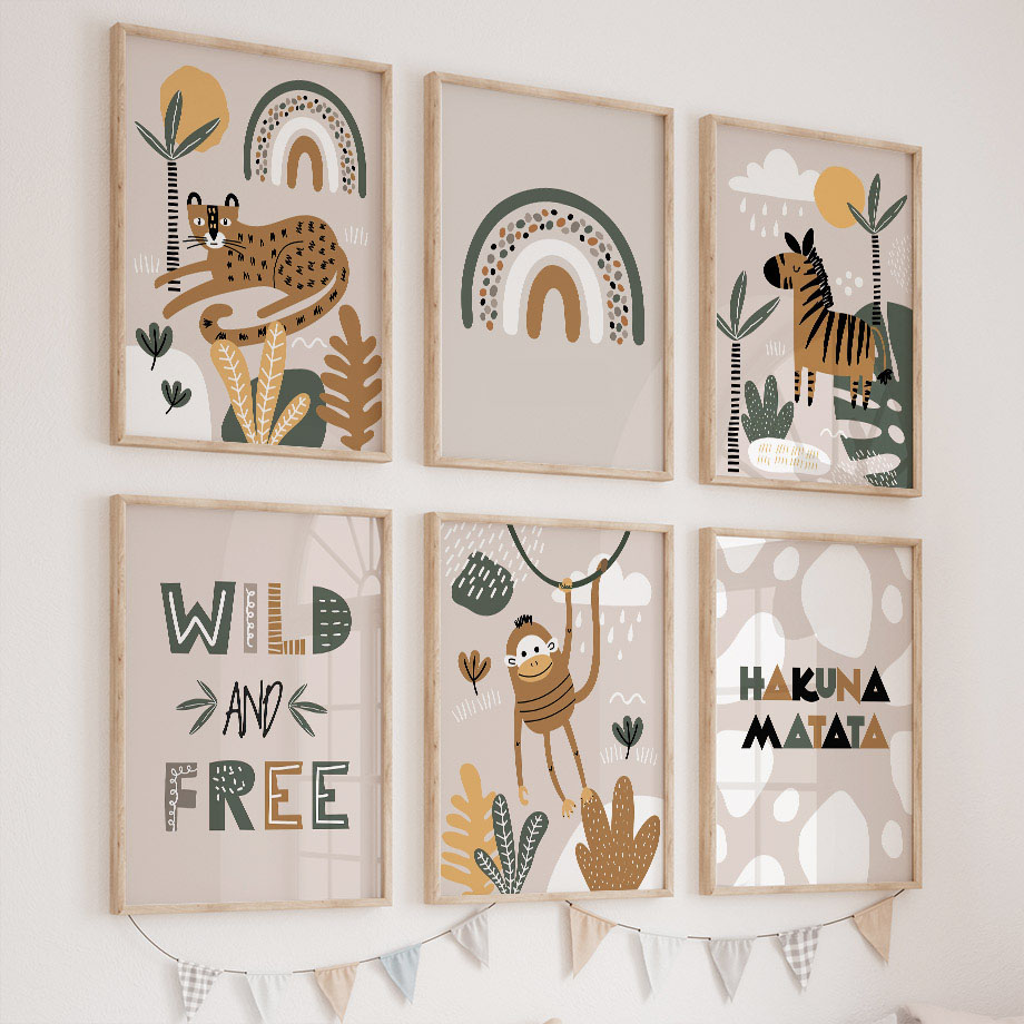 Lukisan Kanvas Seni Dinding Ka - Baby Zebra Nursery ulasan dan harga