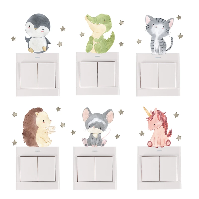 6 buah/set stiker saklar warna - Baby Nursery Furniture Sets ulasan dan harga