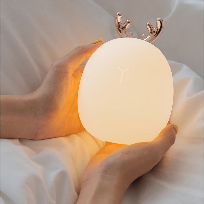 Lampu malam silikon rusa kelin - Baby Nursery Egg Light ulasan dan harga