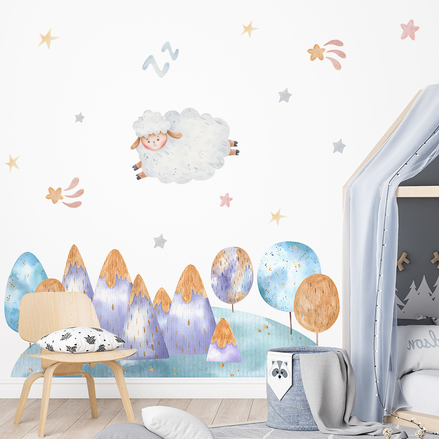 Stiker dinding pohon hutan ter - Baby Nursery Tree ulasan dan harga