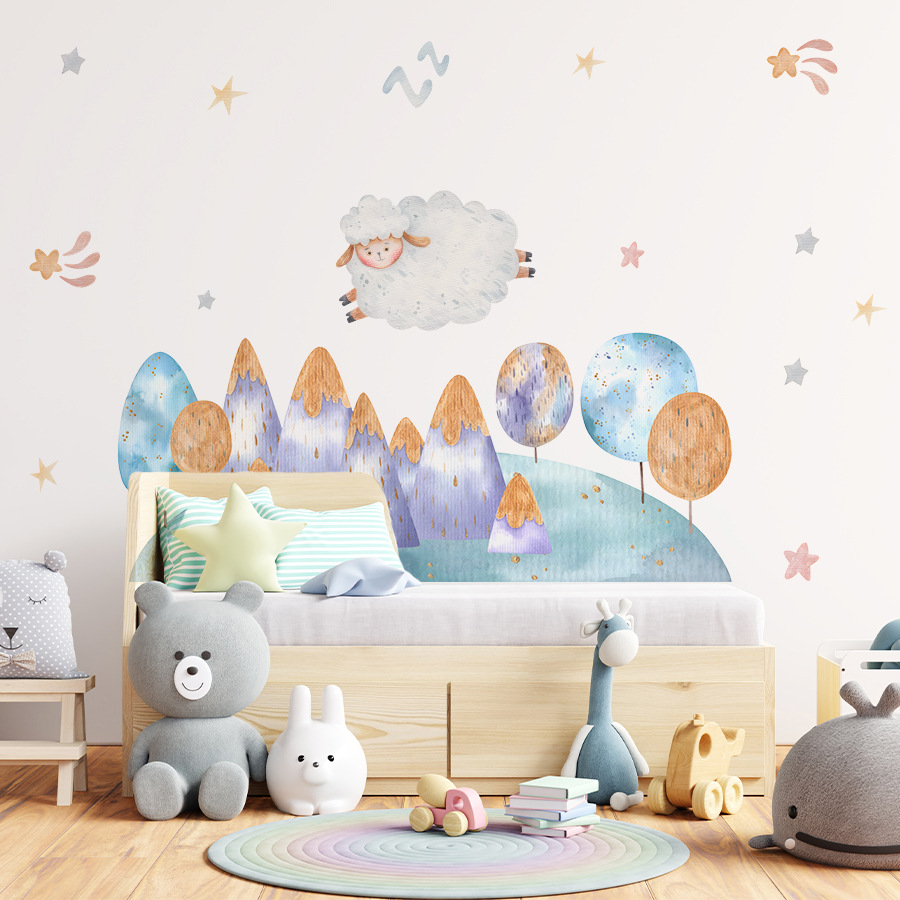 Stiker dinding pohon hutan ter - Baby Nursery Tree ulasan dan harga