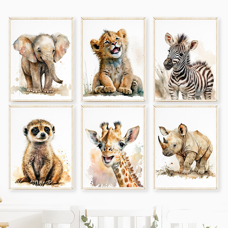 Lukisan Kanvas Seni Dinding He - Baby Zebra Nursery ulasan dan harga