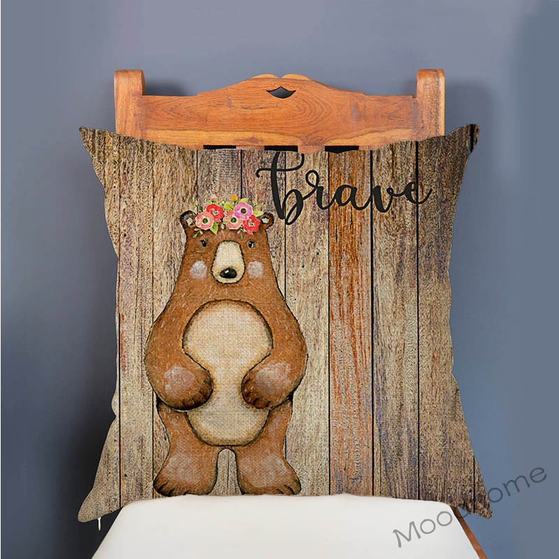 Sarung Bantal Sofa Motif Hewan - Baby Nursery Cushion ulasan dan harga