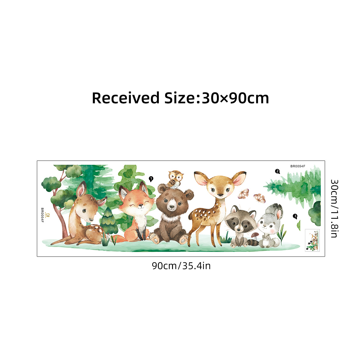 Stiker Dinding Anak-anak Berte - Baby Nursery Forest Theme ulasan dan harga