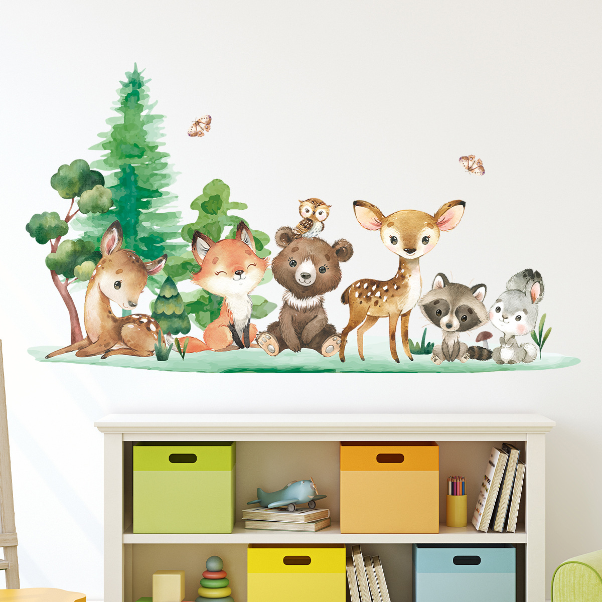 Stiker Dinding Anak-anak Berte - Baby Nursery Forest Theme ulasan dan harga