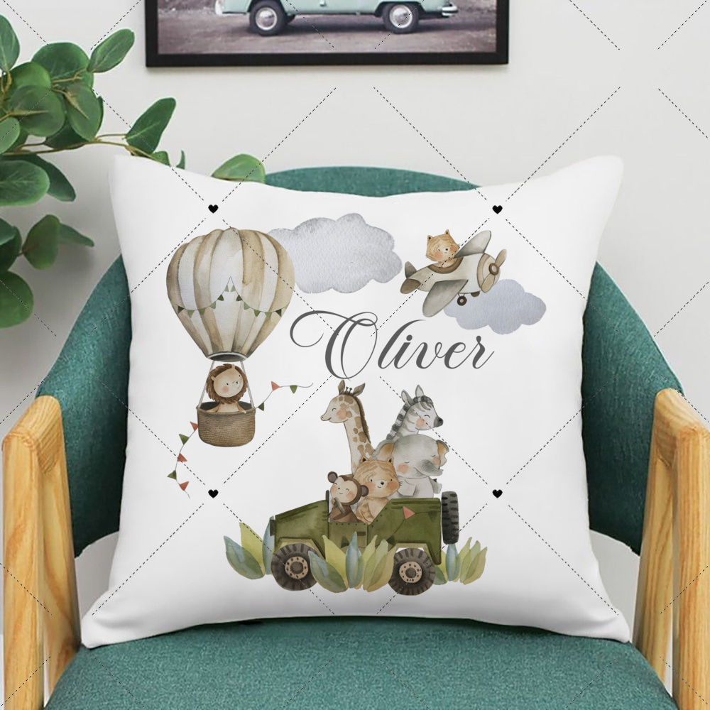 Sarung bantal cetak hewan Wood - Baby Nursery Cushion ulasan dan harga