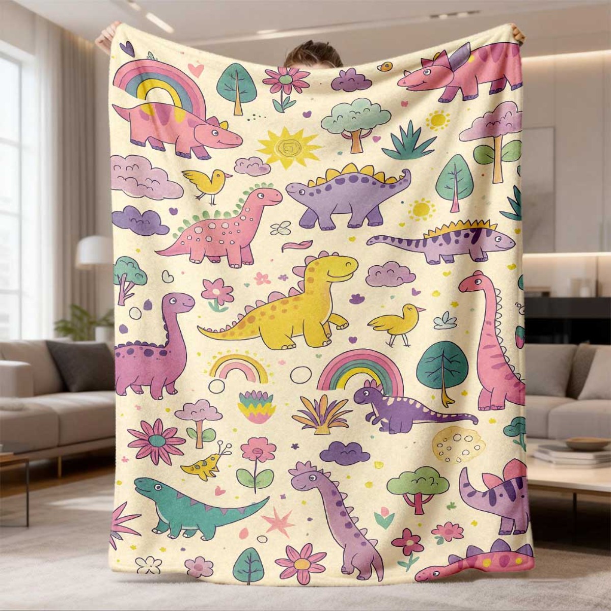 Selimut Pelangi Dinosaurus Sup - Baby Nursery Themes Boy ulasan dan harga