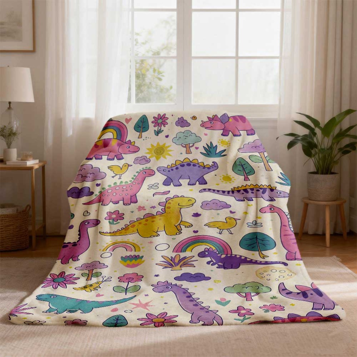 Selimut Pelangi Dinosaurus Sup - Baby Nursery Themes Boy ulasan dan harga