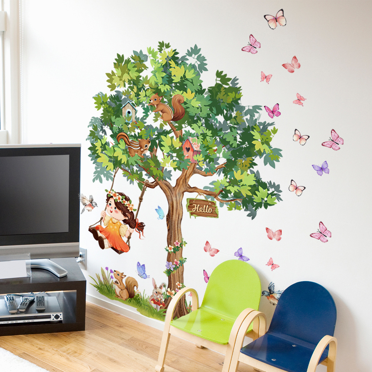 Stiker dinding ayun bayi perem - Baby Nursery Tree ulasan dan harga
