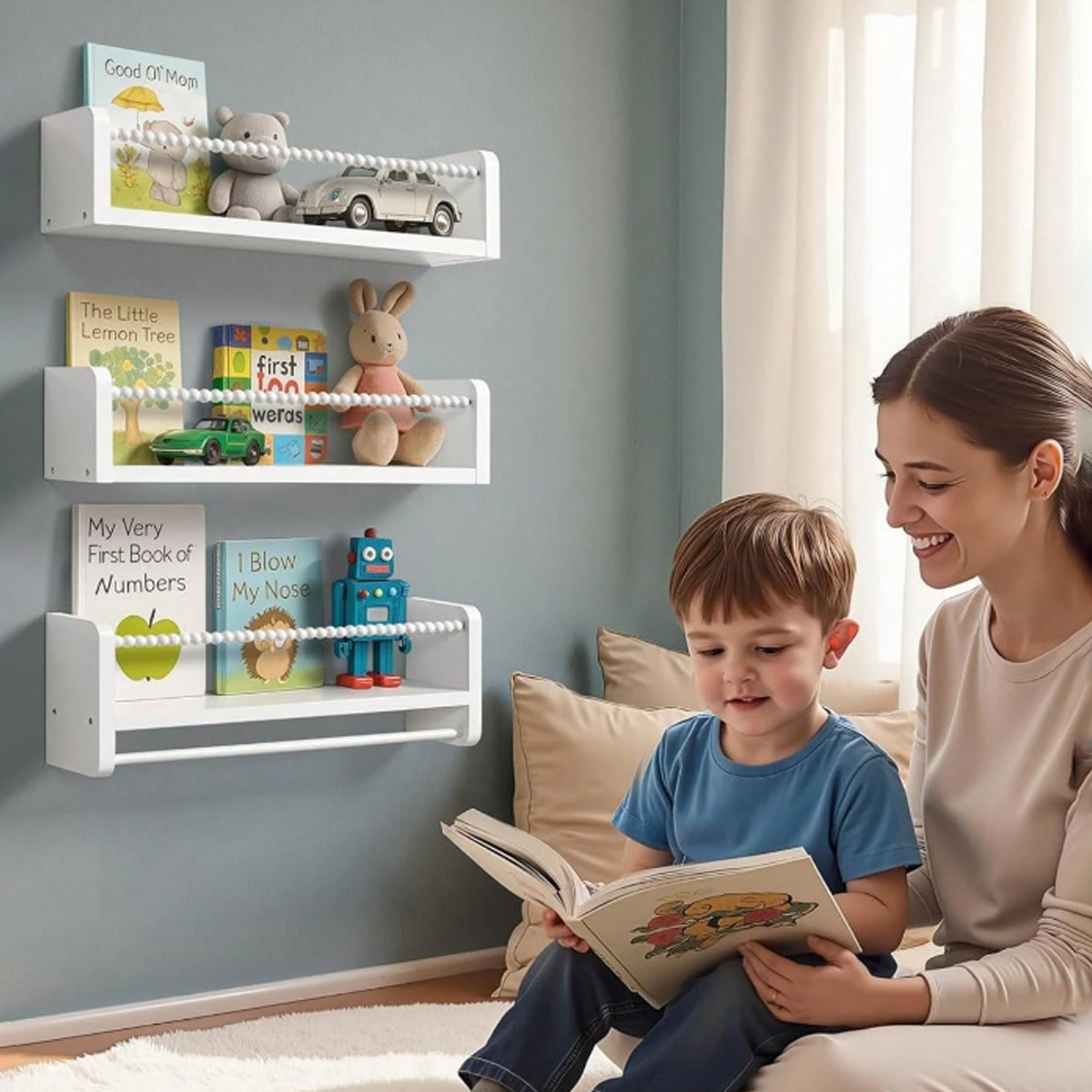 Rak Buku Anak, Rak Buku Kayu M - Baby Nursery Shelf ulasan dan harga