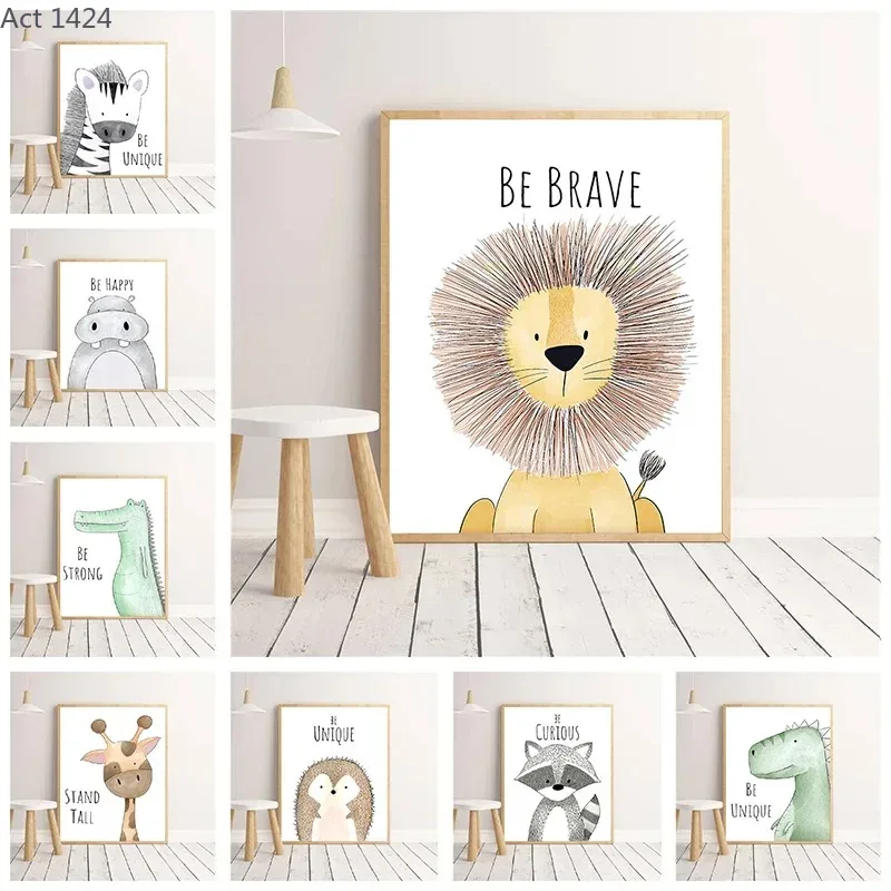 Lukisan Kanvas Hewan Kartun, P - Baby Zebra Nursery ulasan dan harga