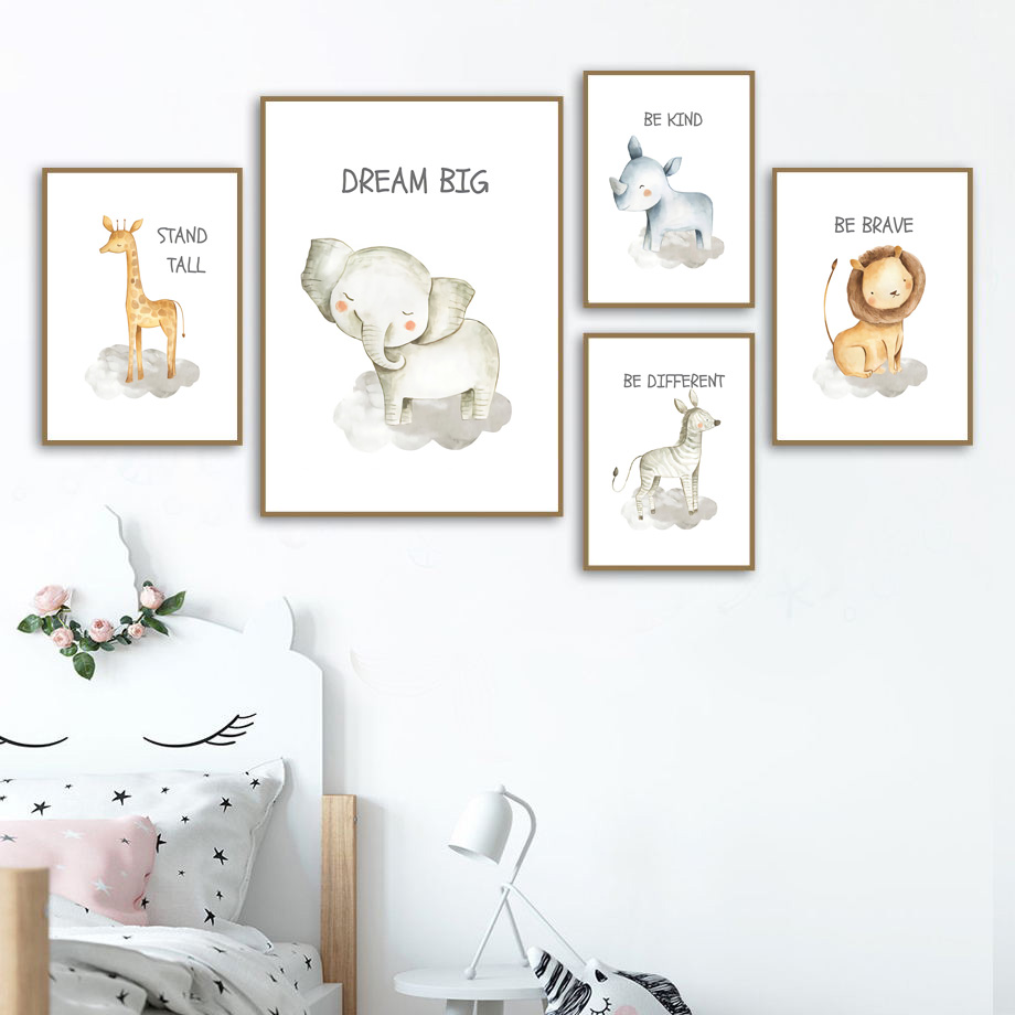 Lukisan Kanvas Seni Dinding Ka - Baby Zebra Nursery ulasan dan harga