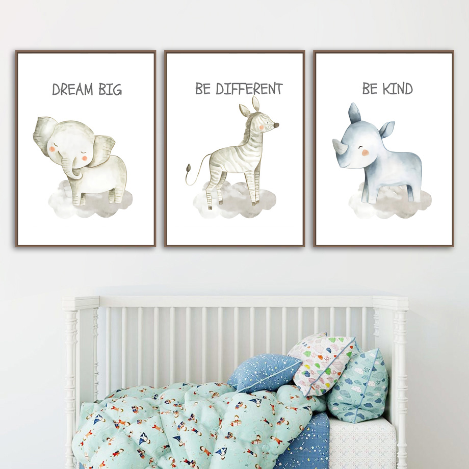 Lukisan Kanvas Seni Dinding Ka - Baby Zebra Nursery ulasan dan harga