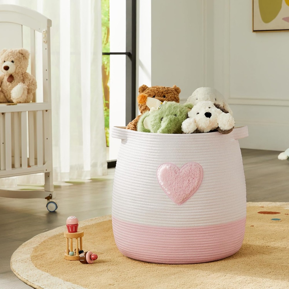 Keranjang Cucian Merah Muda un - Baby Nursery Basket ulasan dan harga