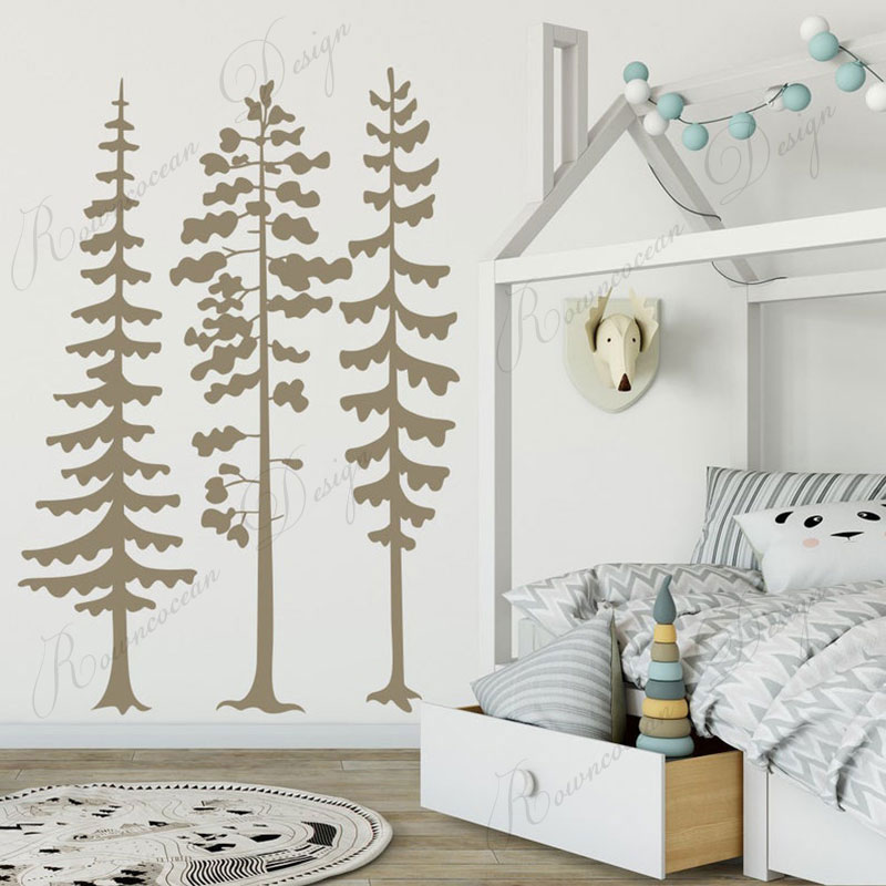 Stiker Dinding Pohon Pinus Hut - Baby Nursery Tree ulasan dan harga