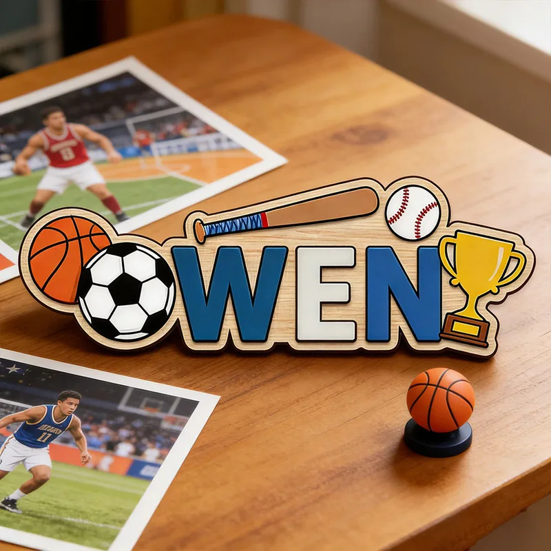 Papan Nama Kayu Bertema Piala  - Baby Nursery Themes Boy ulasan dan harga