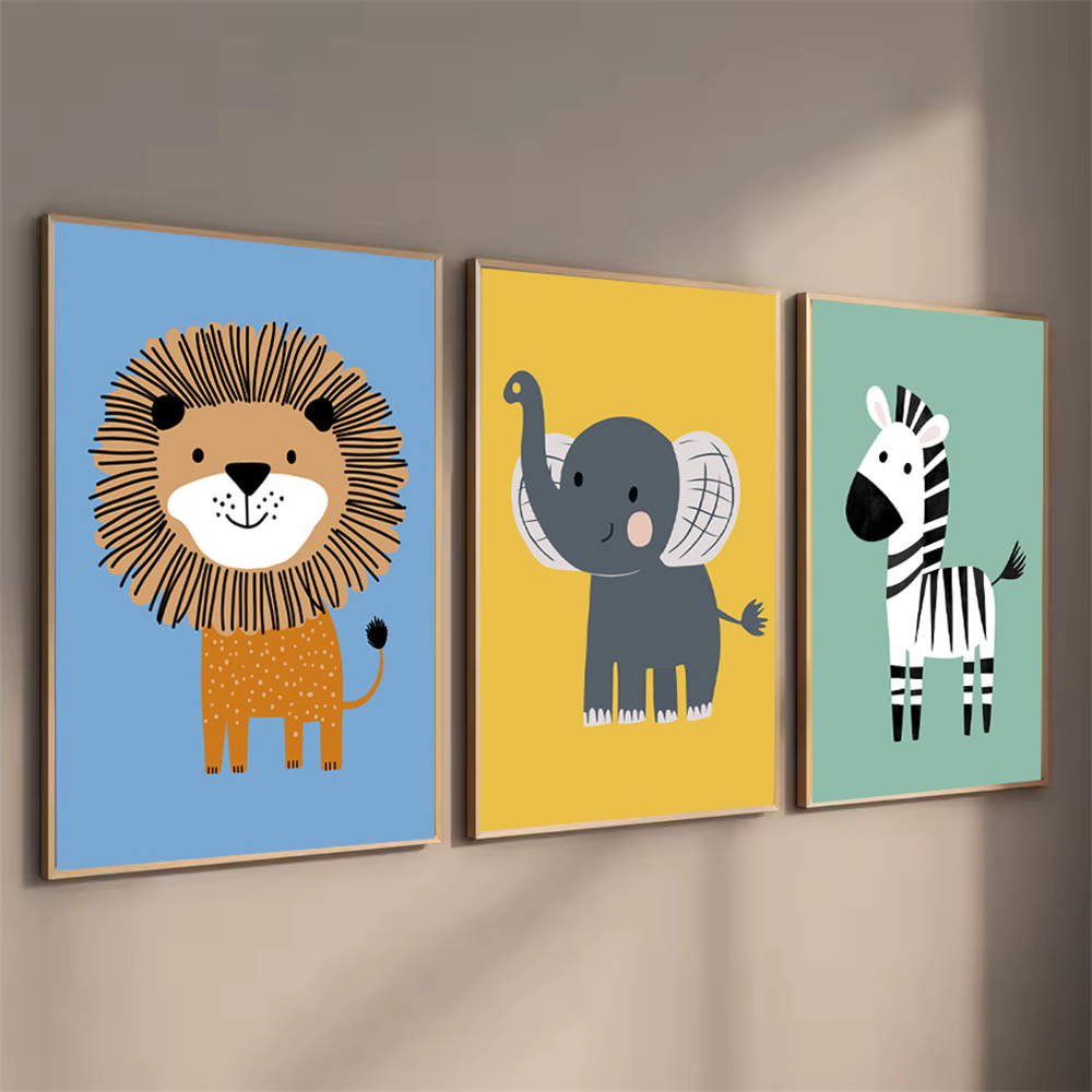 Lukisan Kanvas Seni Dinding He - Baby Zebra Nursery ulasan dan harga