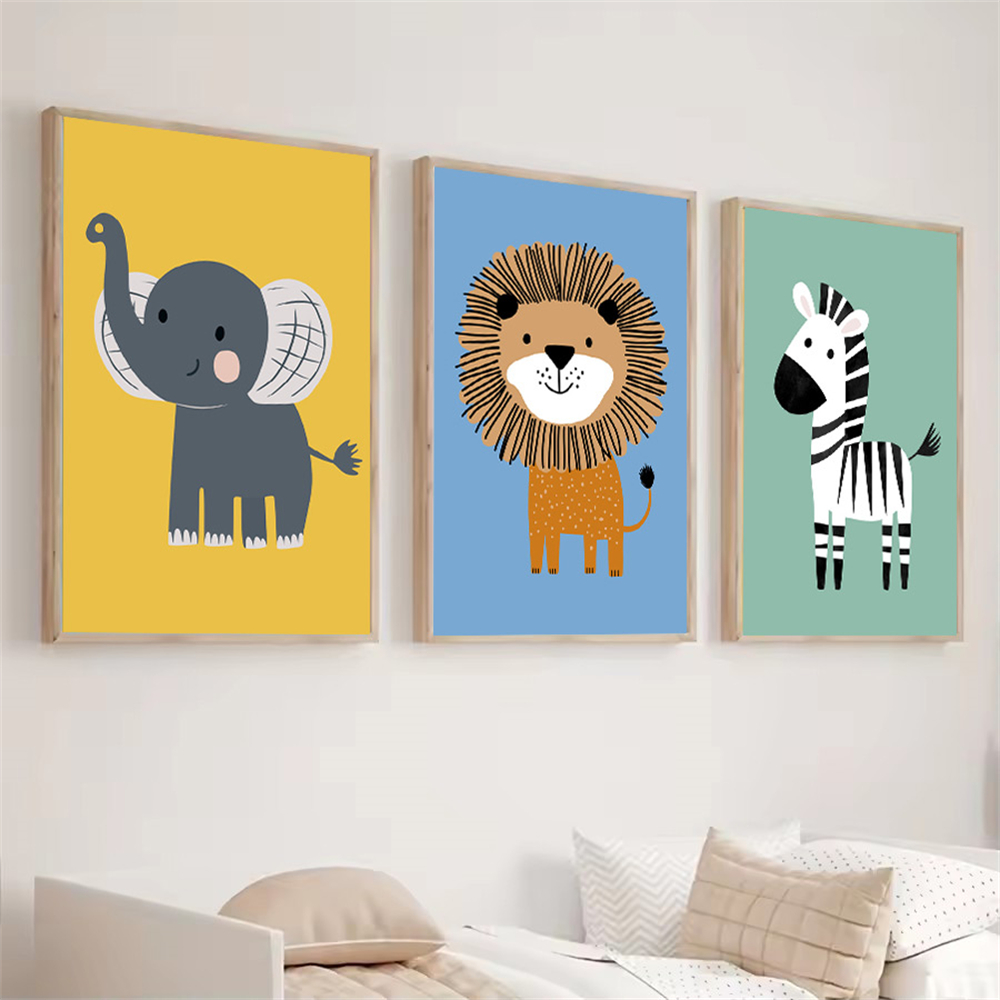 Lukisan Kanvas Seni Dinding He - Baby Zebra Nursery ulasan dan harga