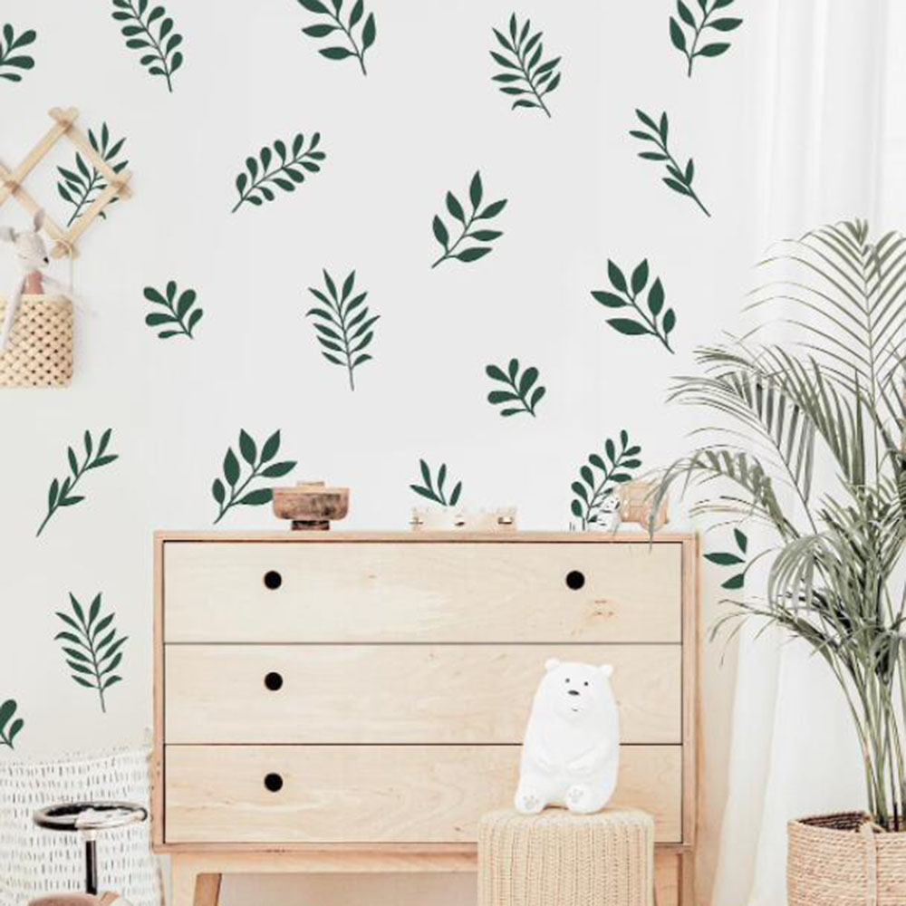 41 Buah Stiker Dinding Daun Bo - Baby Nursery Tree ulasan dan harga