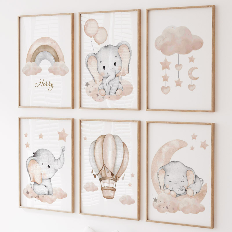 Balon gajah lucu balon panas b - Baby Nursery Paintings ulasan dan harga