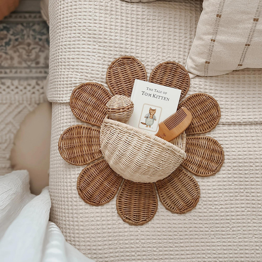 Keranjang gantung rotan tenuna - Baby Nursery Basket ulasan dan harga