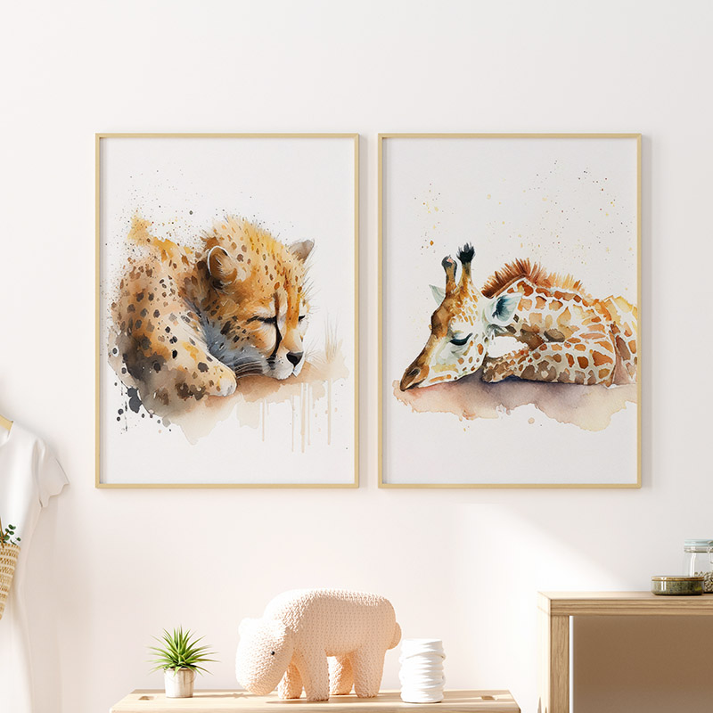 Poster Seni Dinding Hewan Safa - Baby Zebra Nursery ulasan dan harga
