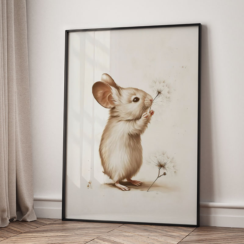 Poster Hewan Beruang Kelinci R - Baby Nursery Paintings ulasan dan harga