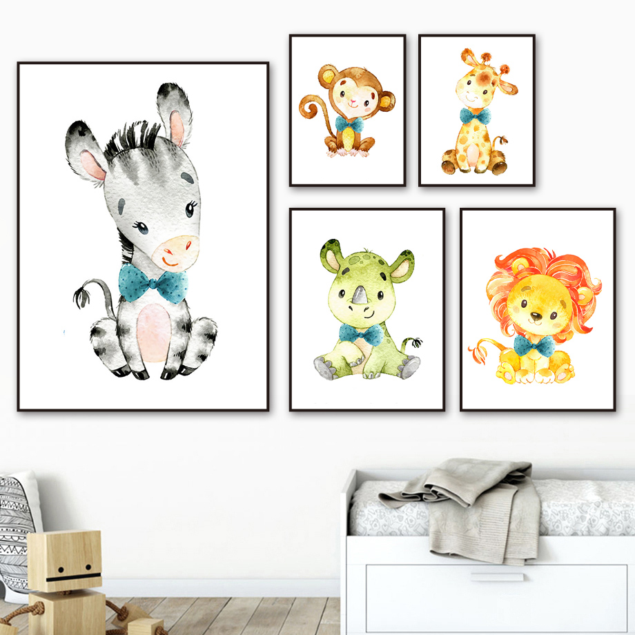Lukisan Kanvas Seni Dinding Ka - Baby Zebra Nursery ulasan dan harga